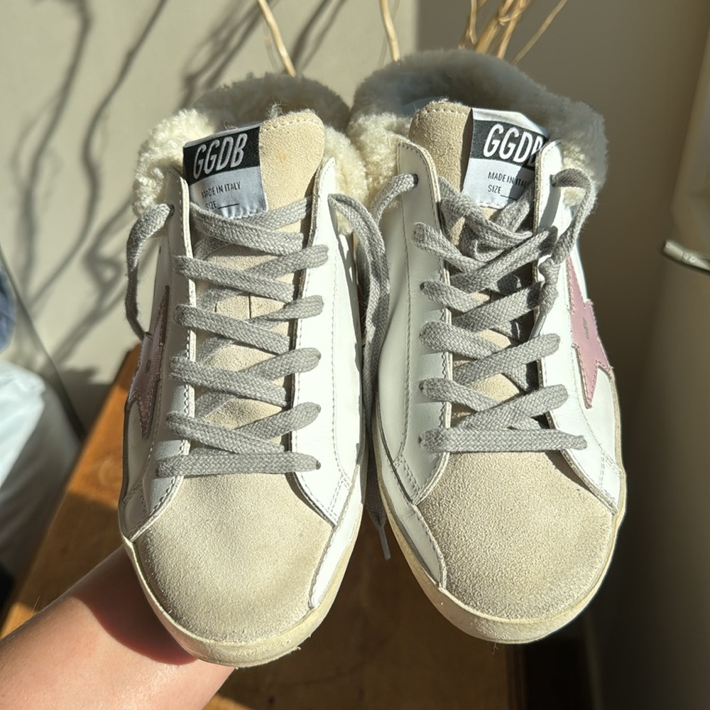 Women’s Golden Goose Sabot Sneaker Shearling/Pink size 38 - Picture 8 of 9